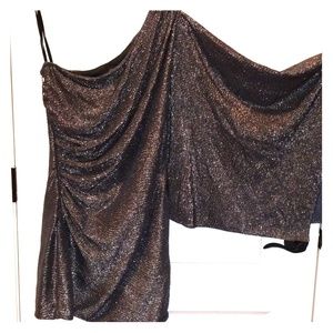 Hailey Dark Silver/ Pewter party dress. Sz 6